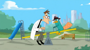 Doofenshmirtz_and_Perry_on_Seesaw